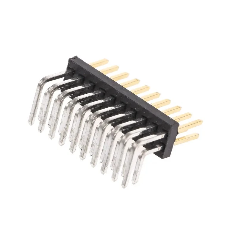 HARWIN Archer M50 Series Right Angle Through Hole Pin Header, 20 Contacts, 1.27 mm Pitch, 2 Row, Unshrouded M50-3901042