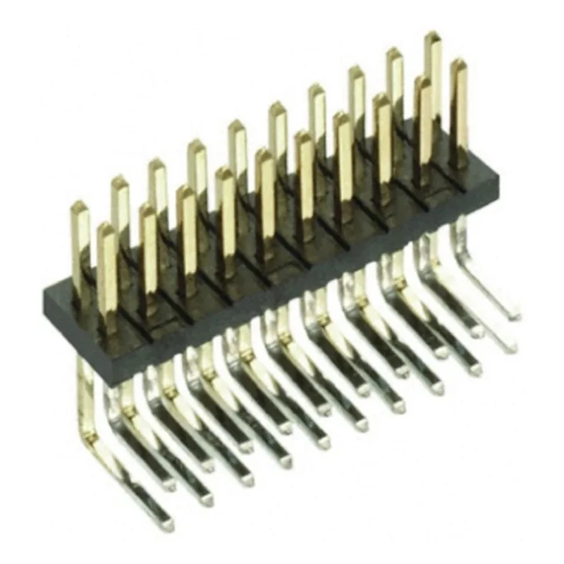 HARWIN Archer M50 Series Right Angle Through Hole Pin Header, 20 Contacts, 1.27 mm Pitch, 2 Row, Unshrouded M50-3901042