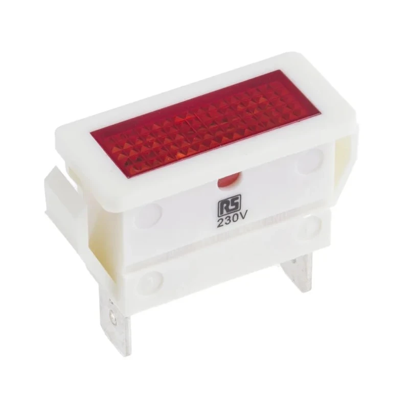 Arcolectric (Bulgin) Ltd Panel Mount Indicator 250V 16A Red Neon Light Solder Tab Termination C0430FQNCE