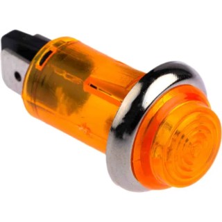 CAMDENBOSS 504 Series Orange Panel Mount Indicator 240V, 800mA Current, Prominent Bezel IND504203-240-T/AMB