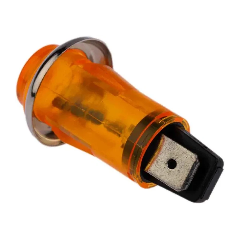 CAMDENBOSS 504 Series Orange Panel Mount Indicator 240V, 800mA Current, Prominent Bezel IND504203-240-T/AMB