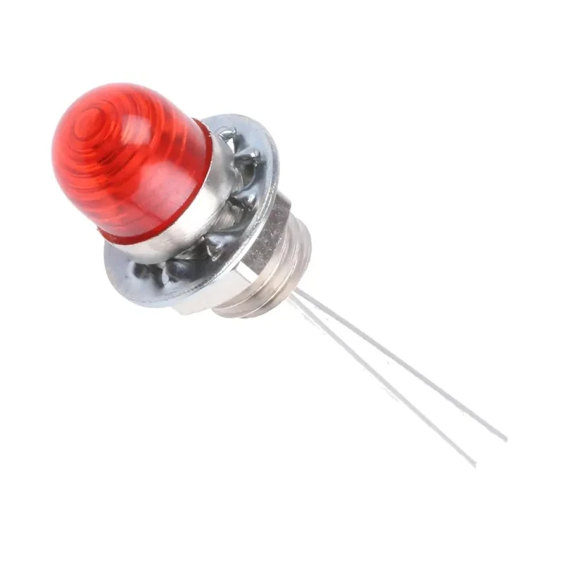 CAMDENBOSS Red Panel Mount Indicator with Prominent Bezel, 6.5 mm Mount Hole, LED, 15mA Current IND509213-LED-T/RD