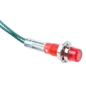 CAMDENBOSS Red Panel Mount Indicator 28V 25mA Lead Wire Termination Chrome Bezel Prominent Mount IND515205-2825-T/RD