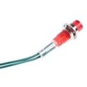 CAMDENBOSS Red Panel Mount Indicator 28V 25mA Lead Wire Termination Chrome Bezel Prominent Mount IND515205-2825-T/RD
