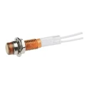 CAMDENBOSS 515 Series Orange Panel Mount Indicator 28V 25mA Lead Wire Termination Chrome Bezel IND515205-2825-T/AMB