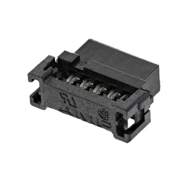 TE Connectivity 10-Way 2-Row Shrouded Female IDC Connector for Cable, 5A, 125V AC, AMP-LATCH Series 1-111623-8