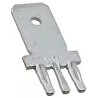 TE Connectivity Faston Black Uninsulated Male Spade Connector, Solder Type, 0.81 x 6.35 mm Tab Size 216843-1