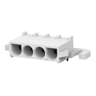 TE Connectivity Universal MATE-N-LOK Series Right Angle Through Hole PCB Socket 4-Contact 1 Row 6.35 mm Pitch 19A 643230-1