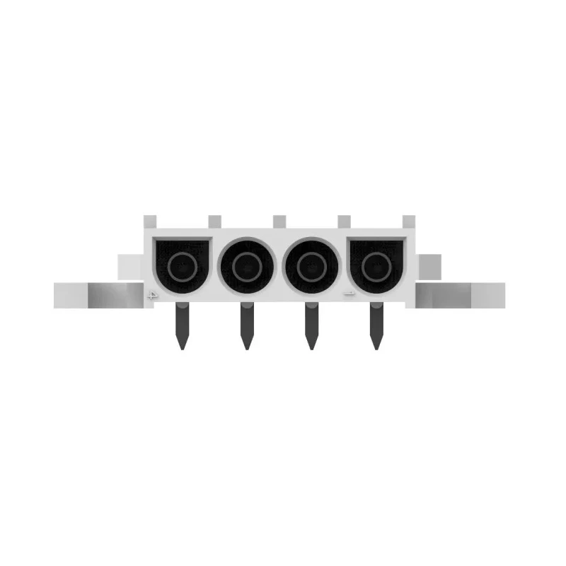 TE Connectivity Universal MATE-N-LOK Series Right Angle Through Hole PCB Socket 4-Contact 1 Row 6.35 mm Pitch 19A 643230-1