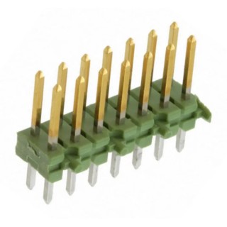 TE Connectivity AMPMODU MOD II Series Straight Through Hole Pin Header 14 Contact, 2.54 mm Pitch, 2 Row, Unshrouded 825440-7