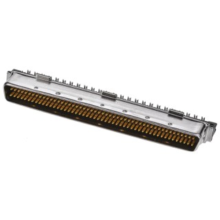 TE Connectivity AMPLIMITE 0.50 100 Way Male Right Angle Cable SCSI Connector 1.27 mm Pitch, Latch Block, IDC 5749621-9