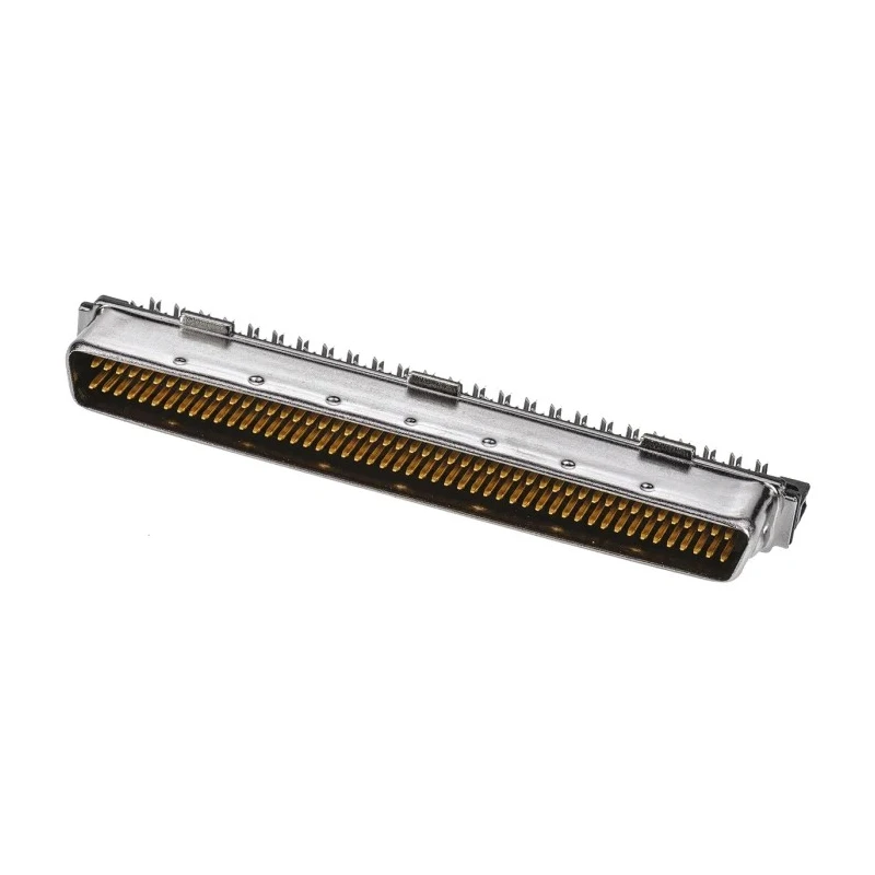 TE Connectivity AMPLIMITE 0.50 100 Way Male Right Angle Cable SCSI Connector 1.27 mm Pitch, Latch Block, IDC 5749621-9
