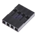 HARWIN Female Connector Housing , 2.54 mm Pitch, 4 Way, 1 Row, Straight Cable Mount, Polyphenylene Oxide Housing M20-1060400