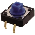 Omron Tactile Switch, Blue Plunger, 3 mm Actuator, SPST, 50mA 24 V dc, Through Hole Mount, IP00, Model B3F-5051