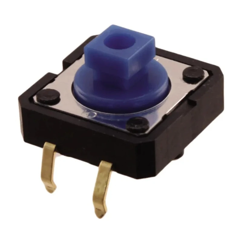 Omron Tactile Switch, Blue Plunger, 3 mm Actuator, SPST, 50mA 24 V dc, Through Hole Mount, IP00, Model B3F-5051