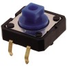 Omron Tactile Switch, Blue Plunger, 3 mm Actuator, SPST, 50mA 24 V dc, Through Hole Mount, IP00, Model B3F-5051
