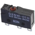 Omron Pin Plunger Micro Switch, Solder Terminal, 100mA Contact Current, 30 V dc, SPDT, IP67 Sealed Subminiature D2SW-01H