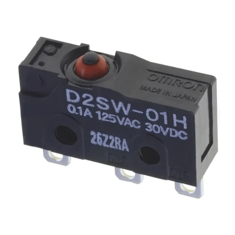 Omron Pin Plunger Micro Switch, Solder Terminal, 100mA Contact Current, 30 V dc, SPDT, IP67 Sealed Subminiature D2SW-01H