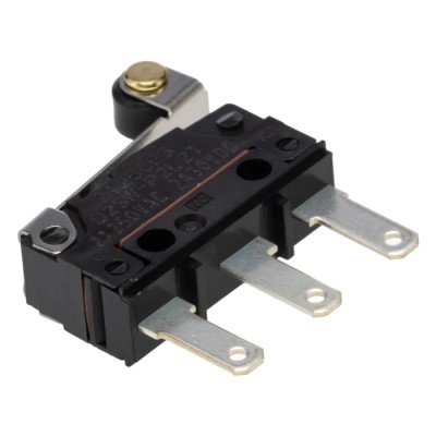 Omron Sealed Subminiature Roller Lever Micro Switch, Tab Terminal, 2A, 30 V dc, SPDT, IP67 D2SW-P2L2T
