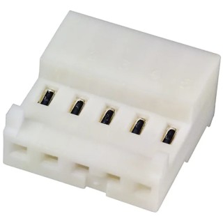 TE Connectivity 5-Way IDC Connector Female for Cable, 1 Row, 5A, 250V AC, Right Angle, Tin over Nickel Plating 3-643814-5