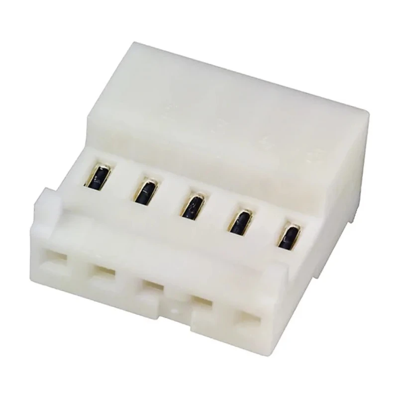 TE Connectivity 5-Way IDC Connector Female for Cable, 1 Row, 5A, 250V AC, Right Angle, Tin over Nickel Plating 3-643814-5