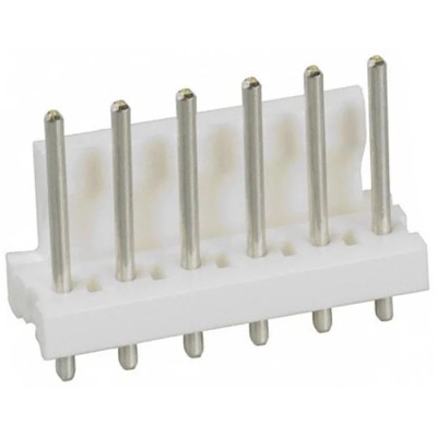 TE Connectivity MTA-156 Series Straight Through Hole Pin Header 6 Contacts 3.96 mm Pitch 1 Row Unshrouded 640388-6