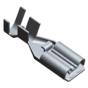 TE Connectivity Positive Lock .250 EX II Black Uninsulated Female Spade Connector Crimp 6.35 x 0.81 mm Tab Size 15 175024-1