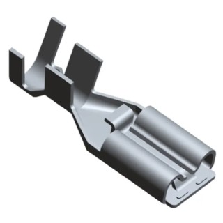 TE Connectivity Positive Lock .250 EX II Black Uninsulated Female Spade Connector Crimp 6.35 x 0.81 mm Tab Size 15 175024-1