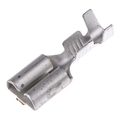 TE Connectivity FASTON .250 Black Uninsulated Female Spade Connector Crimp 6.35 x 0.8 mm Tab Size 20 AWG to 14 AWG 170032-5