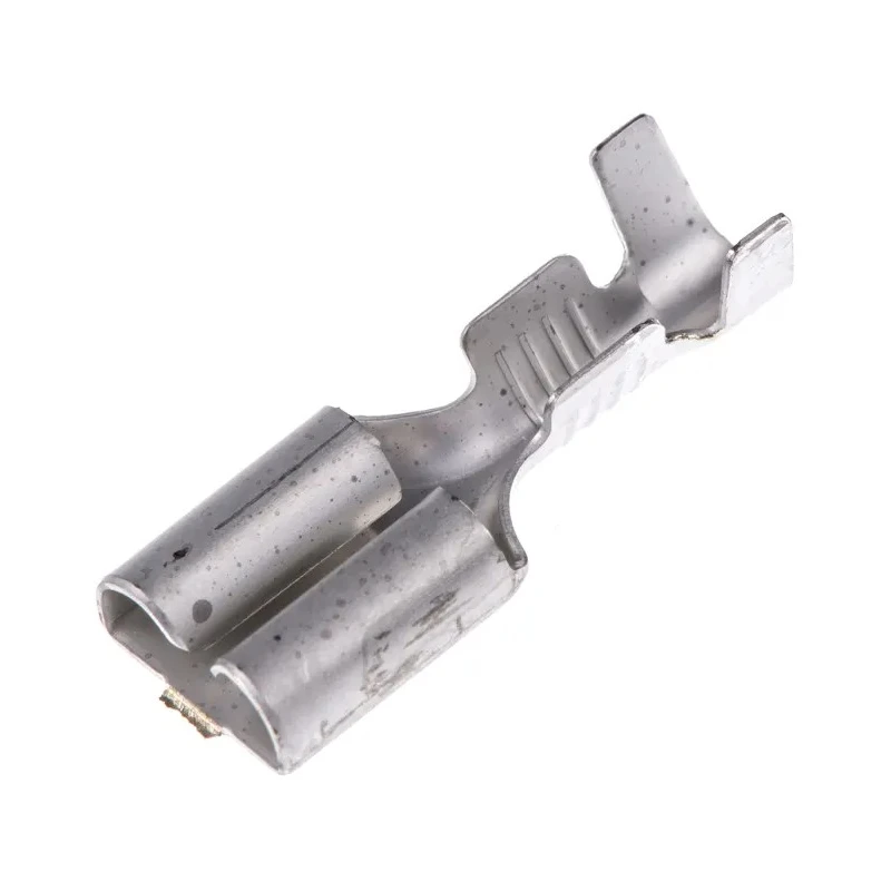 TE Connectivity FASTON .250 Black Uninsulated Female Spade Connector Crimp 6.35 x 0.8 mm Tab Size 20 AWG to 14 AWG 170032-5
