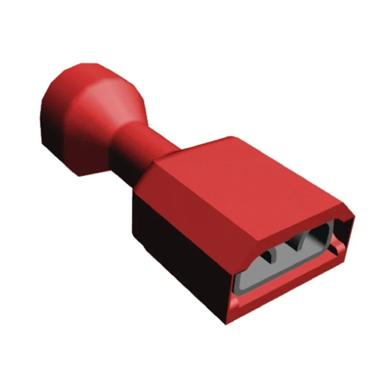 TE Connectivity Ultra-Fast .250 Red Insulated Female Spade Connector Crimp 6.35 x 0.81 mm Tab Size 2-520263-2