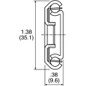 Accuride Rack Rail Telescopic Slide 605mm Depth, 2U, Steel, 60kg Max Load DZ0204-0016
