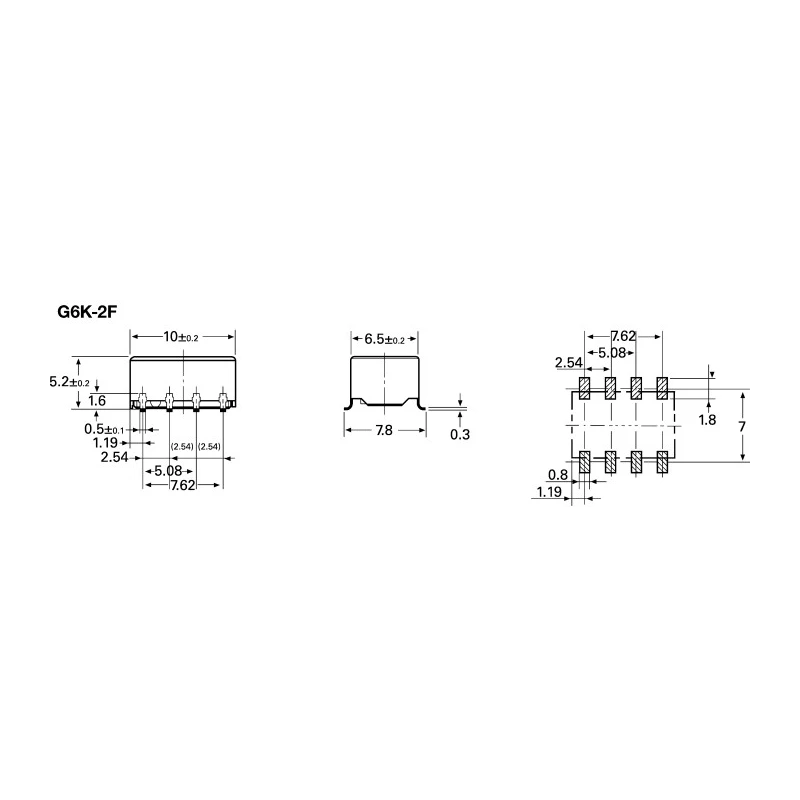 Omron Surface Signal Relay 5V DC Coil 1A DPDT Low Profile SMT G6K-2F 5DC