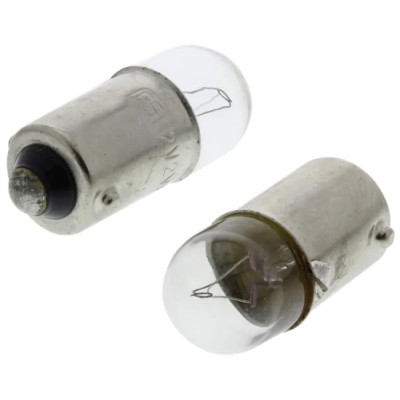 RS PRO Incandescent Clear Indicator Light 12V 1.92W 160mA BA9S Base T9 Lamp 10000h BA9S
