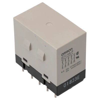 Omron PCB Power Relay, 24V DC Coil, 25A Switching Current, 4 NO Contacts G7J-4A-P 24VDC