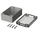 Bopla Euromas Series Light Grey Transparent Lid Polycarbonate Enclosure IP66 IK07 55 mm x 120 mm x 80 mm 02215100