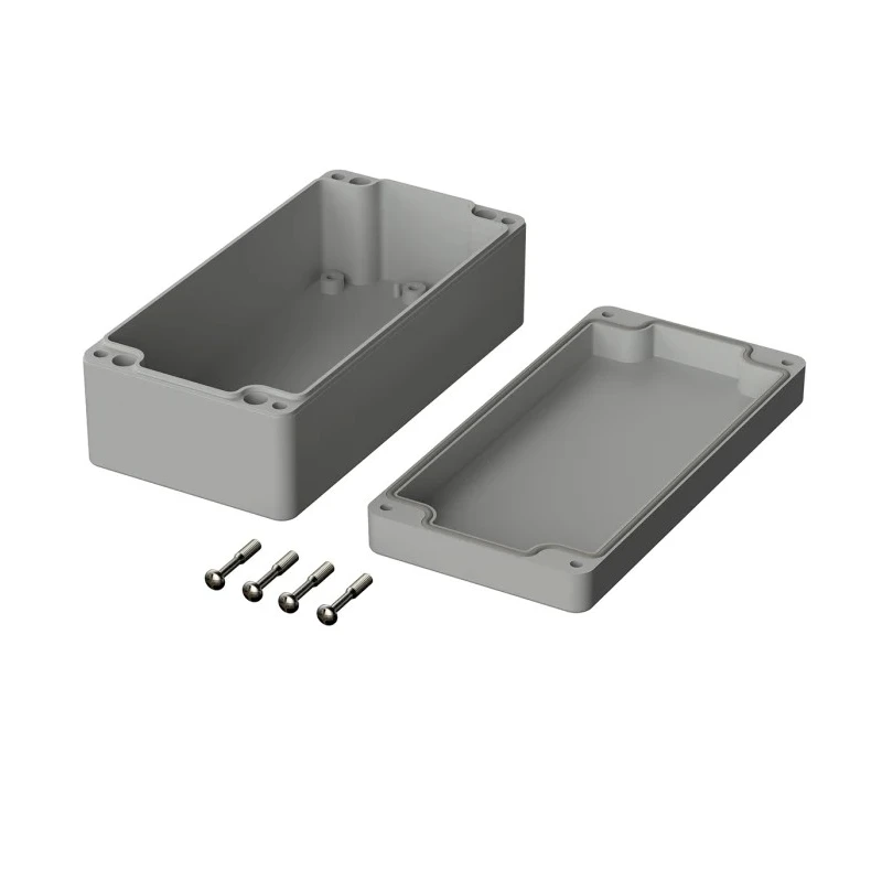 Bopla Flanged Euromas Series Polycarbonate Enclosure Grey Lid IP66 55 mm x 160 mm x 80 mm