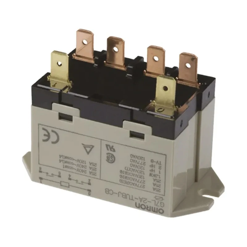 Omron Panel Mount Power Relay, 12V DC Coil, 25A Switching Current, DPST, Quick Connect Terminals, G7L-2A-TUB AC12