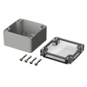 Bopla Euromas Series Light Grey Transparent Lid Polycarbonate Enclosure IP66 IK07 55 mm x 82 mm x 80 mm 02210100