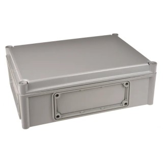 Fibox Flanged EK Series Grey Polycarbonate Enclosure IP67 IP66 130 mm x 380 mm x 280 mm EKPE 130 G + EKPVT