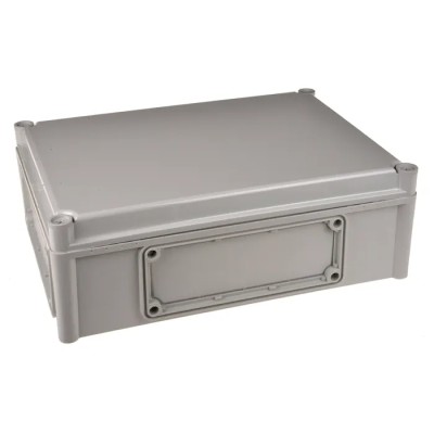 Fibox Flanged EK Series Grey Polycarbonate Enclosure IP67 IP66 130 mm x 380 mm x 280 mm EKPE 130 G + EKPVT
