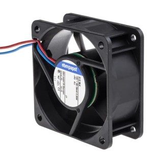 ebm-papst 600 N Series Ball Bearing DC Axial Fan 12V DC, 400 mW, 33 mA, 21 m³/h, 2500 RPM, 60 mm x 60 mm x 25.4 mm 612NLE