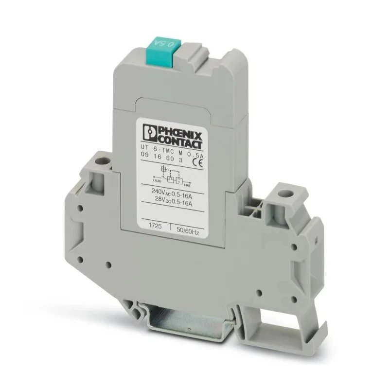 Phoenix Contact Motor Protection Circuit Breaker UT 6-TMC M 0.5A 500mA Thermal Magnetic 264V AC 60°C -30°C 0916603