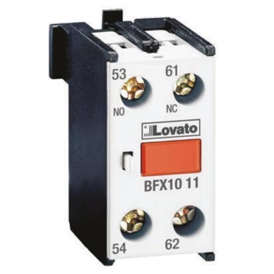 Lovato Electric Auxiliary Contact Block, 2 Contact, 2 NO, Snap-On, 1600 A BFX1020