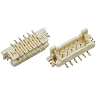 Hirose DF11 Series Straight Surface PCB Header 12 Contacts 2 mm Pitch 2 Row Shrouded DF11