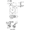 Bosch Rexroth M12 Thread Thermoplastic Rubber Castor 10 mm Groove 3842541234