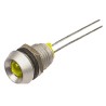 Bulgin Yellow Panel Mount LED Indicator, 8 mm Mount Hole, Lead Wire Termination, 2.1V dc DX1091/YL