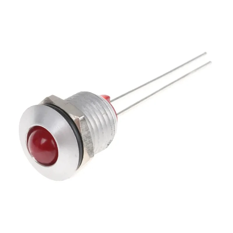 Bulgin Red LED Panel Mount Indicator 2V DC, 30mA, Lead Wire Termination, Prominent Bezel DX1093/RD