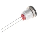 Bulgin Red LED Panel Mount Indicator 2V DC, 30mA, Lead Wire Termination, Prominent Bezel DX1093/RD