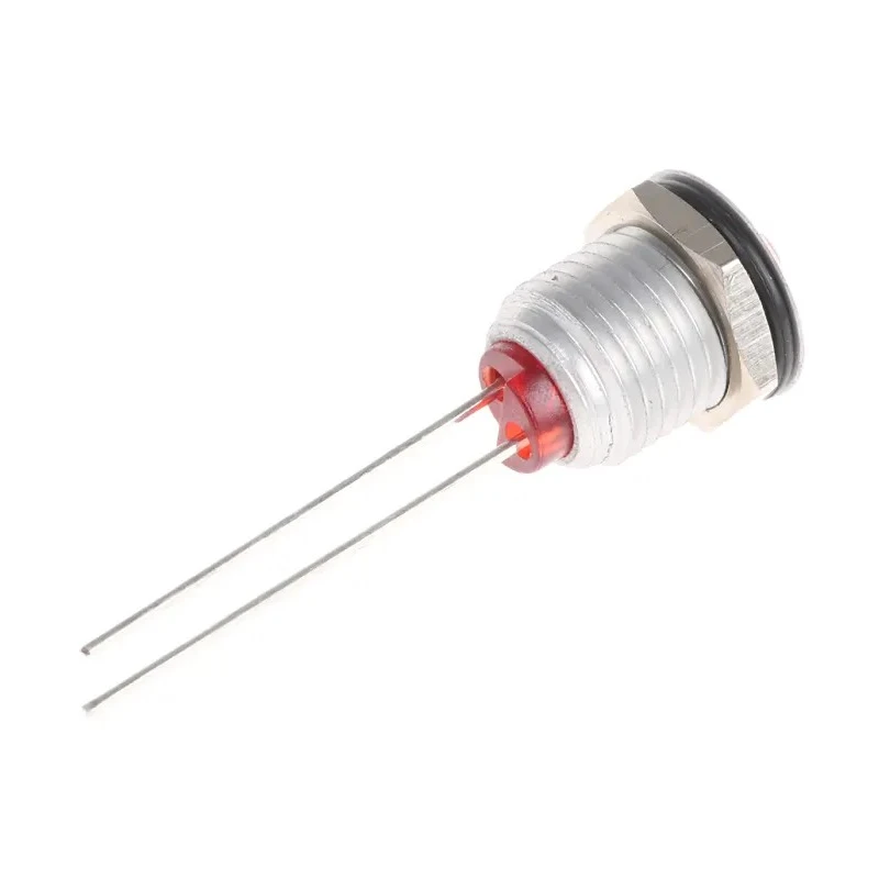 Bulgin Red LED Panel Mount Indicator 2V DC, 30mA, Lead Wire Termination, Prominent Bezel DX1093/RD